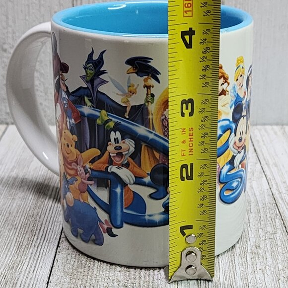 Disney Jerry Leigh Coffee Mug Cup Cast Characters Mickey Donald Goofy Blue White - Picture 10 of 11